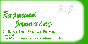 rajmund janovicz business card